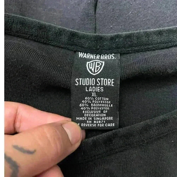 VTG Tweety Bird Long Sleeve T-Shirt XL Monochrome 90s Y2K Black - Picture 4 of 9